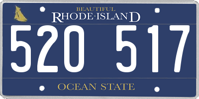 RI license plate 520517