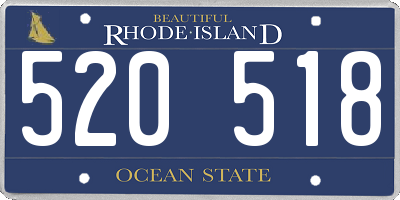 RI license plate 520518