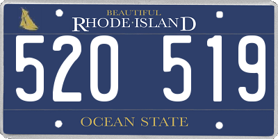 RI license plate 520519