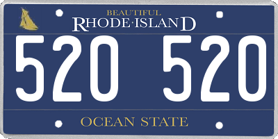 RI license plate 520520