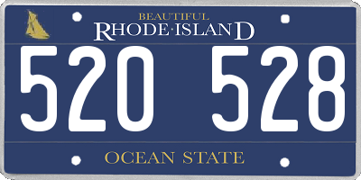 RI license plate 520528