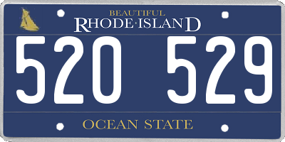 RI license plate 520529