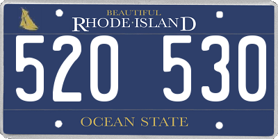 RI license plate 520530