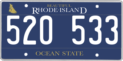 RI license plate 520533