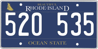 RI license plate 520535