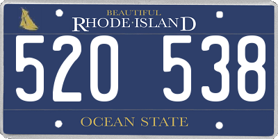 RI license plate 520538