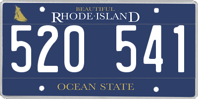 RI license plate 520541