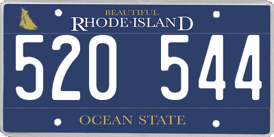 RI license plate 520544