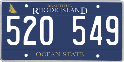 RI license plate 520549