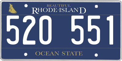 RI license plate 520551