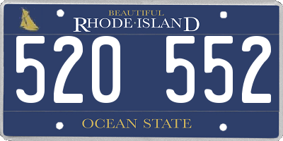 RI license plate 520552