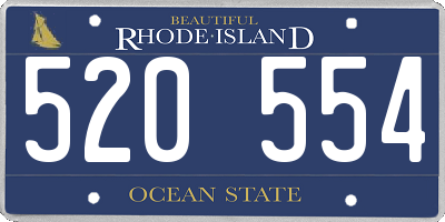 RI license plate 520554