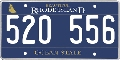 RI license plate 520556