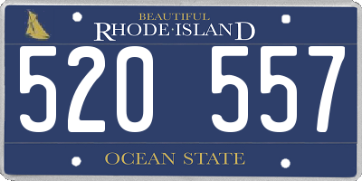 RI license plate 520557
