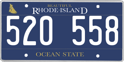 RI license plate 520558