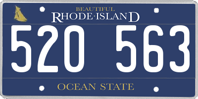 RI license plate 520563