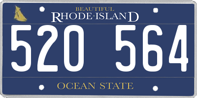 RI license plate 520564