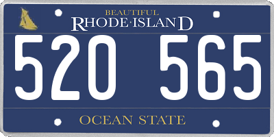 RI license plate 520565