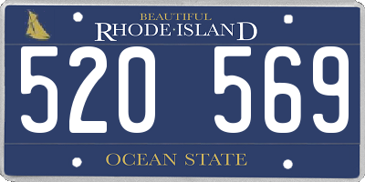 RI license plate 520569