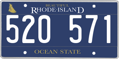 RI license plate 520571