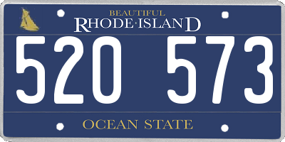 RI license plate 520573