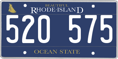 RI license plate 520575