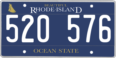 RI license plate 520576