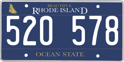 RI license plate 520578