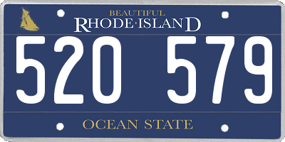 RI license plate 520579