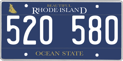 RI license plate 520580