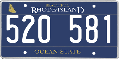 RI license plate 520581