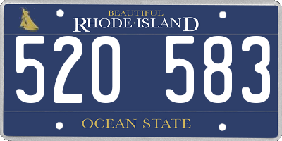 RI license plate 520583