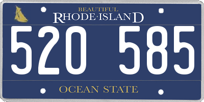 RI license plate 520585