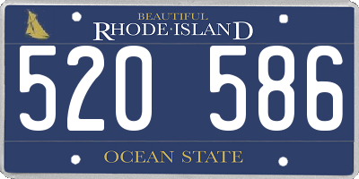 RI license plate 520586