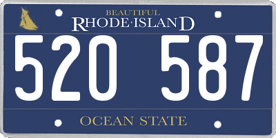 RI license plate 520587