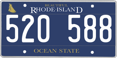 RI license plate 520588