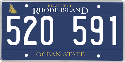 RI license plate 520591