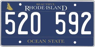 RI license plate 520592