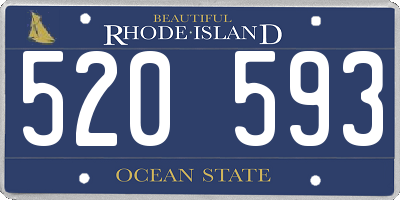 RI license plate 520593