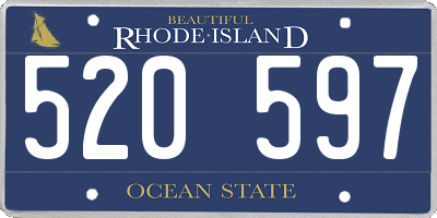 RI license plate 520597