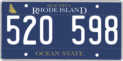 RI license plate 520598