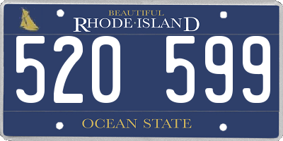 RI license plate 520599