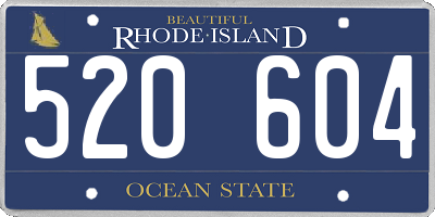 RI license plate 520604
