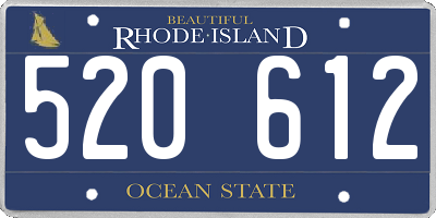 RI license plate 520612