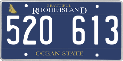 RI license plate 520613