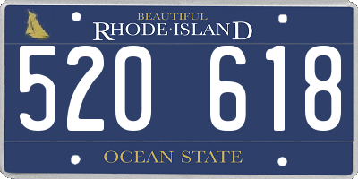 RI license plate 520618