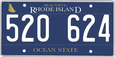 RI license plate 520624