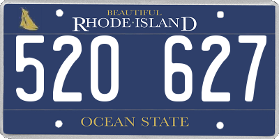 RI license plate 520627