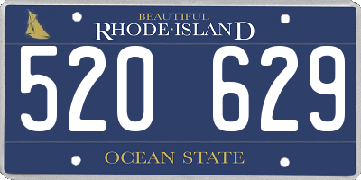 RI license plate 520629