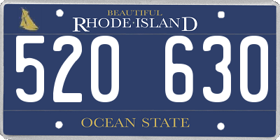 RI license plate 520630